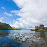 Buy canvas prints of Wide view of Eilean Donan Castle and Loch Duich by Chris Mann