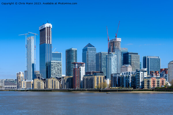 City of London skyline - Canary Wharf Picture Board by Chris Mann