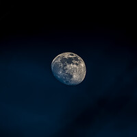 Buy canvas prints of Moon on a blue night  by Martyn Large