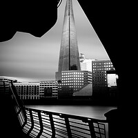 Buy canvas prints of Black and white photo of the shard (Prismal) by Martyn Large