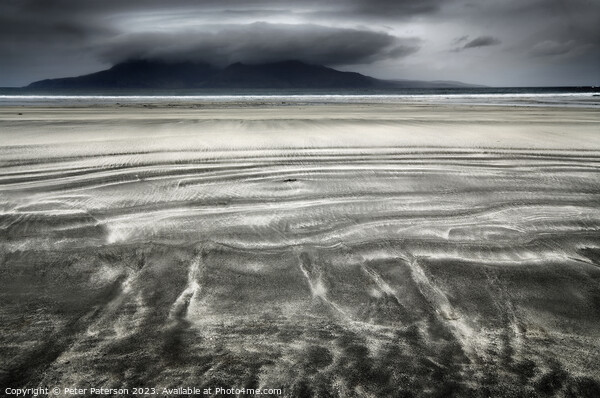 Laig  Bay Isle of Eigg - Spectacular Views of Rhum Picture Board by Peter Paterson
