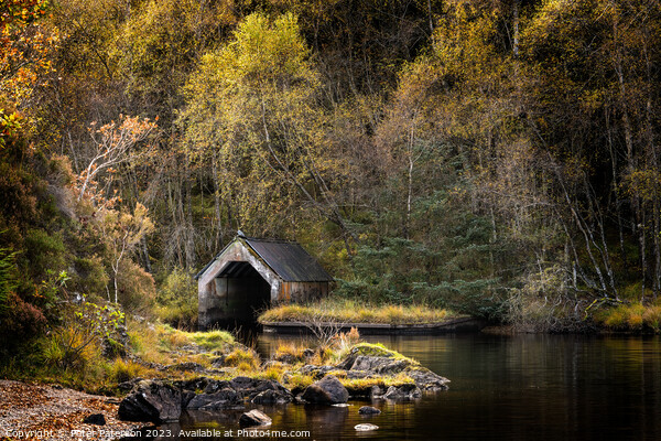Boathouse on Loch Chon in the Trossachs Picture Board by Peter Paterson