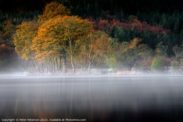 Rising Mist on Loch Ard Picture Board by Peter Paterson