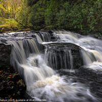 Buy canvas prints of Waterfall on River Arklet in the Trossachs by Peter Paterson