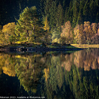 Buy canvas prints of Autumn colour on Loch Chon  by Peter Paterson
