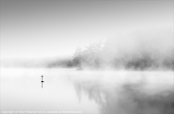 Rising Mist Loch Ard Picture Board by Peter Paterson