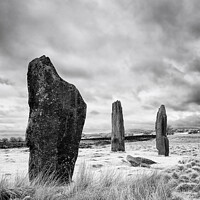 Buy canvas prints of Standing Stone Arran  by Peter Paterson