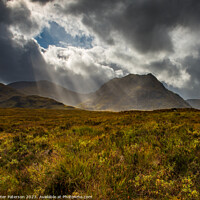 Buy canvas prints of Sunburst over Rannoch Moor by Peter Paterson