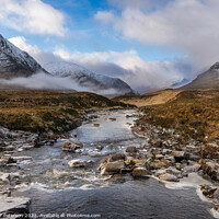 Buy canvas prints of View looking towards Glen Etive by Peter Paterson