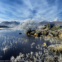 Buy canvas prints of Hoar Frost on Lochan Nah Achlaise by Peter Paterson