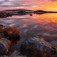 Buy canvas prints of Sunrise over Loch Ba Rannoch Moor by Peter Paterson