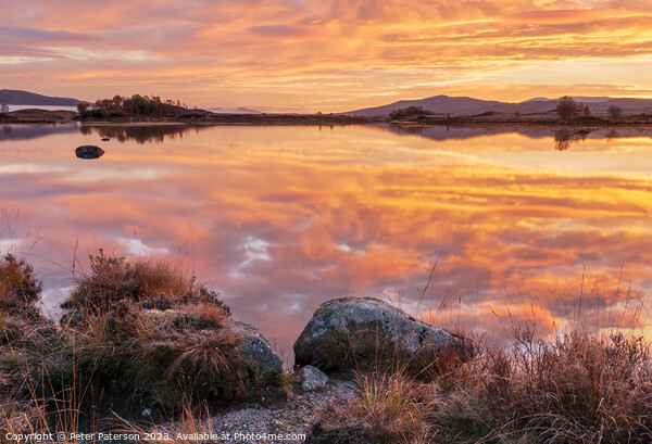 Sunrise over Loch Ba 2 Picture Board by Peter Paterson