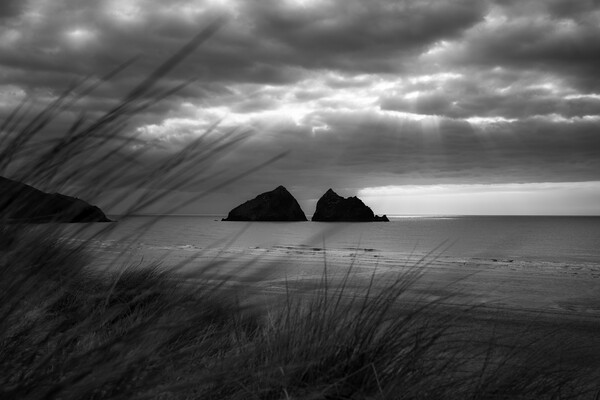 Majestic Black and White Coastal View Picture Board by Matthew Grey