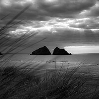 Buy canvas prints of Majestic Black and White Coastal View by Matthew Grey