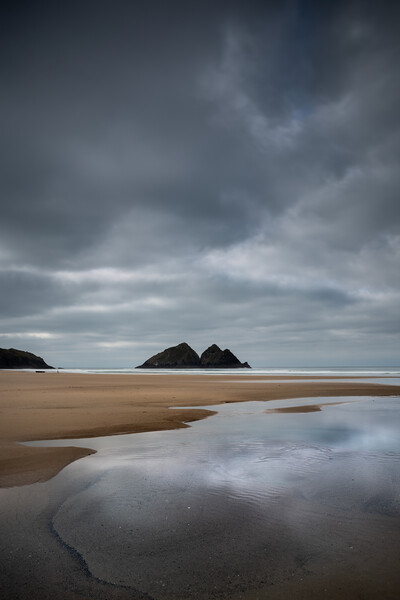 Serene Skies over Holywell Bay Picture Board by Matthew Grey