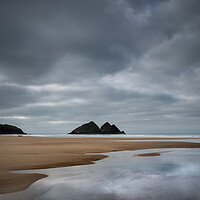 Buy canvas prints of Serene Skies over Holywell Bay by Matthew Grey