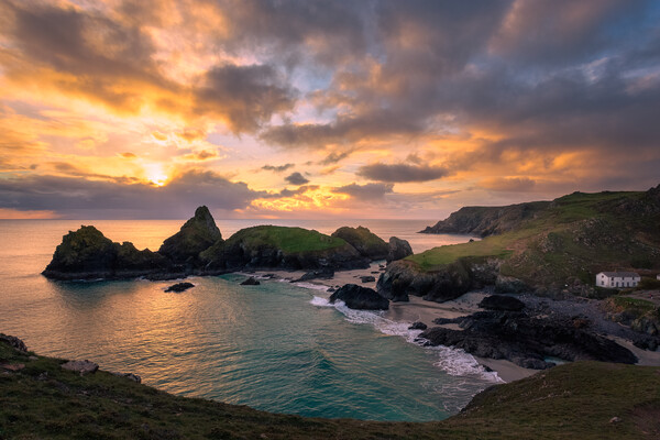 Majestic Sunset at Kynance Cove Picture Board by Matthew Grey