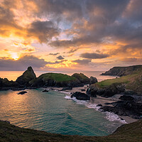 Buy canvas prints of Majestic Sunset at Kynance Cove by Matthew Grey