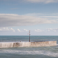 Buy canvas prints of Porthleven Harbour Wall by Matthew Grey