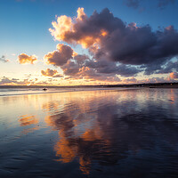 Buy canvas prints of Sunset reflections. by Matthew Grey