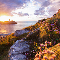 Buy canvas prints of Sunset at Godrevy by Matthew Grey
