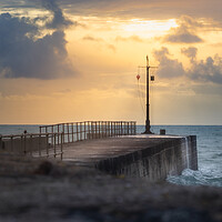 Buy canvas prints of Sunset at Porthleven. by Matthew Grey