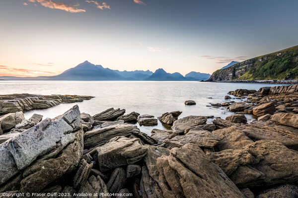 Stunning Dusk View of the Black Cuillin from Elgol Picture Board by Fraser Duff