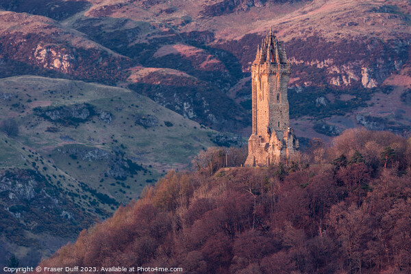 The Wallace Monument at Sunset, Stirling Picture Board by Fraser Duff