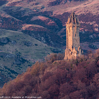 Buy canvas prints of The Wallace Monument at Sunset, Stirling by Fraser Duff