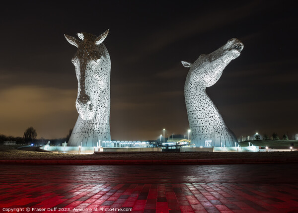 The Kelpies at Night, Falkirk, Scotland Picture Board by Fraser Duff