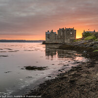 Buy canvas prints of Sunrise behind Blackness Castle, Scotland by Fraser Duff