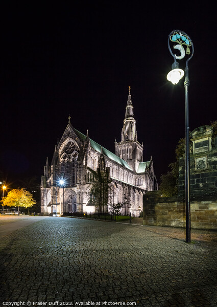 Glasgow Cathedral at Night, Glasgow, Scotland  Picture Board by Fraser Duff