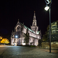 Buy canvas prints of Glasgow Cathedral at Night, Glasgow, Scotland  by Fraser Duff
