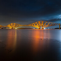 Buy canvas prints of Forth Bridge and the Supermoon, South Queensferry by Fraser Duff