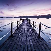 Buy canvas prints of Dusk at the Pontoon, Loch na Keal, Isle of Mull by Fraser Duff
