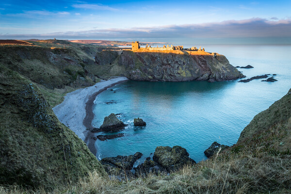 Dunnottar Castle Sunset, Stonehaven, Scotland Picture Board by Fraser Duff