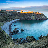 Buy canvas prints of Dunnottar Castle Sunset, Stonehaven, Scotland by Fraser Duff