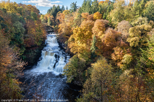 Autumn at the Falls of Clyde, New Lanark, Scotland Picture Board by Fraser Duff