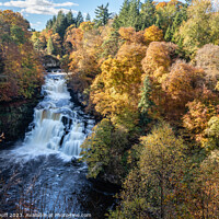 Buy canvas prints of Autumn at the Falls of Clyde, New Lanark, Scotland by Fraser Duff