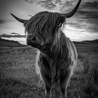 Buy canvas prints of Highland cow portrait by Sean Mackay