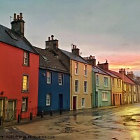 Buy canvas prints of Anstruther at Sunset  by Lowercase b Studio 