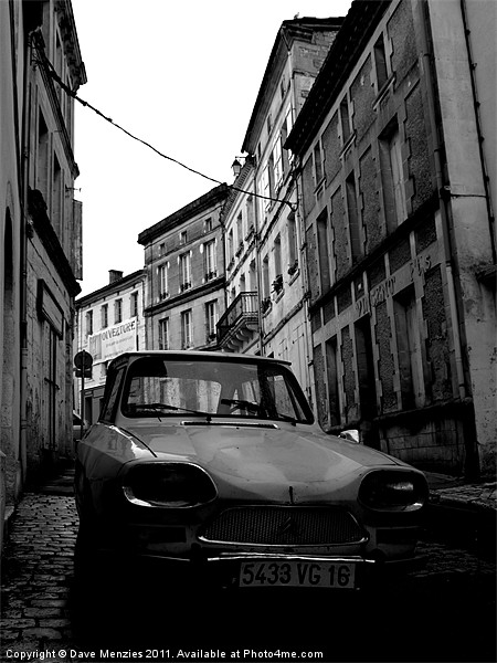 Old French Car Picture Board by Dave Menzies