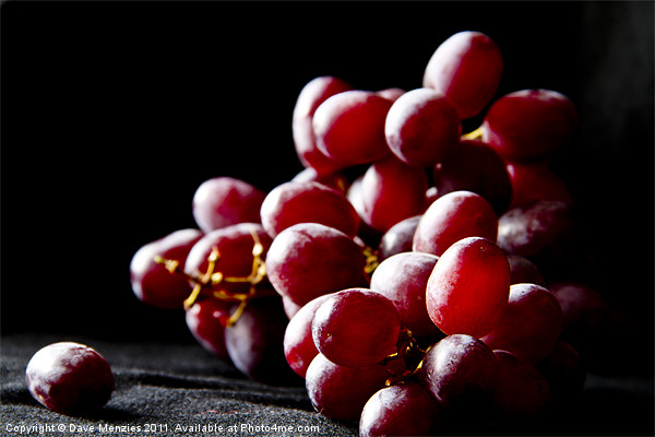 Red Grapes Picture Board by Dave Menzies