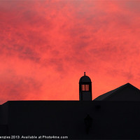 Buy canvas prints of Lanzarote Sunset by Dave Menzies