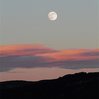Buy canvas prints of Sunset Moon by Dave Menzies