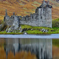 Buy canvas prints of Kilchurn Castle on Loch Awe, Argyll & Bute  by Dave Menzies