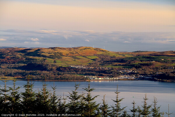 Inverkip Marina from Cowal Picture Board by Dave Menzies