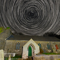 Buy canvas prints of Llangiwg Church Star Trails by Terry Brooks
