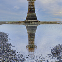 Buy canvas prints of Whiteford Lighthouse The Gower Reflection by Terry Brooks