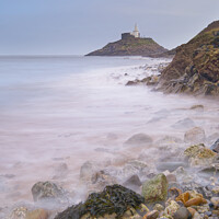 Buy canvas prints of Mumbles Lighthouse Smooth Water by Terry Brooks